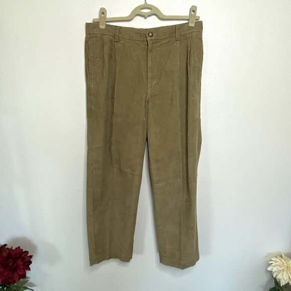 Eddie Bauer Tan Corduroy Pants 34x30 Minimalist Preppy - Picture 1 of 3